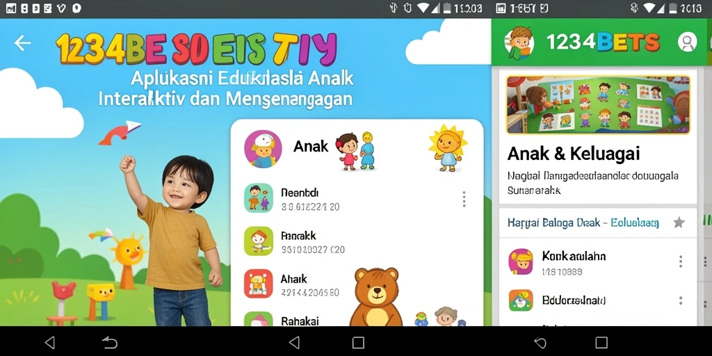 Antarmuka pengguna 1234BETS yang menarik dan edukatif.