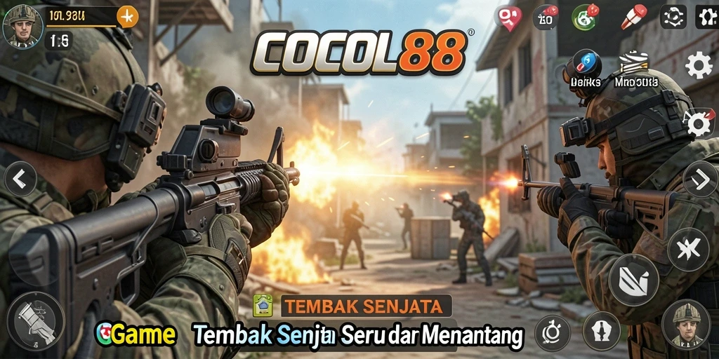 Antarmuka COCOL88 dengan berbagai senjata siap bertempur.