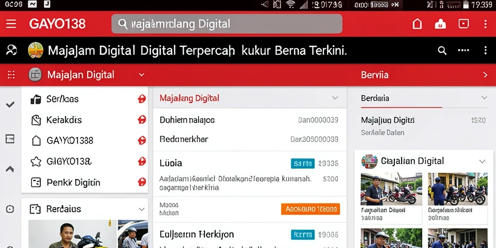 Tampilan antarmuka GAYO138 yang modern dan informatif.