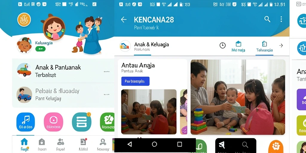 Antarmuka KENCANA28 yang mudah digunakan untuk Pantau Anak.
