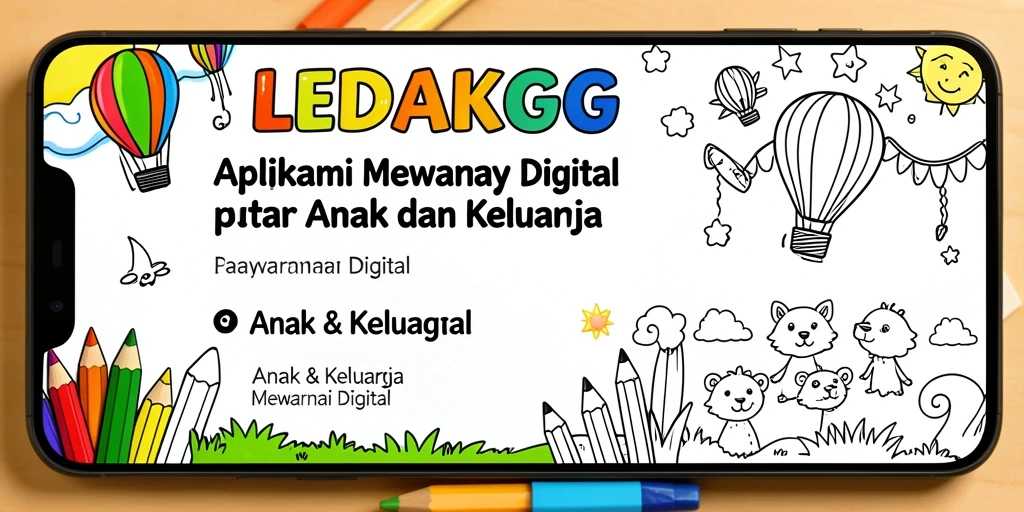 Antarmuka pengguna LEDAKGG yang menarik untuk Mewarnai Digital.